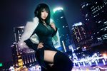  1girl cosplay fubuki_(one-punch_man) one-punch_man photo solo standing 