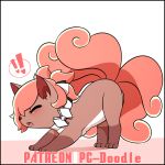  ! bow canid canine fan_character female feral fire mammal nintendo paws pc-doodle pok&eacute;mon pok&eacute;mon_(species) pok&eacute;mon_mystery_dungeon solo stretching video_games vulpix 