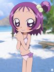  child hatomugisan ojamajo_doremi purple_hair segawa_onpu swimsuit 