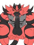  anus autofellatio balls blush felid feline fire fur incineroar male mammal masturbation muscular nintendo nipples oral oral_masturbation penile_masturbation pok&eacute;mon pok&eacute;mon_(species) radcanine saliva solo stripes tongue unfinished vein video_games 