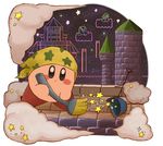 artist_request bandanna blush broom character_request kirby kirby_(series) no_humans star 