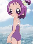  child hatomugisan ojamajo_doremi purple_hair segawa_onpu swimsuit 