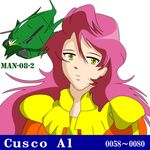  1girl al_cuzco elmeth gundam long_hair mecha mobile_suit_gundam pilot_suit pink_hair solo 