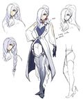  boots concept_art ein_lee gloves hair_over_one_eye high_heel_boots high_heels official_art rwby solo thigh_boots white_hair winter_schnee 