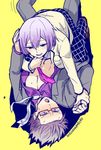  (hamatora) 2boys art blush character_request hamatora male_focus multiple_boys murasaki naughty_face restrained size_difference tagme undressing yaoi 