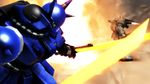  efreet_(gundam) firing gouf_custom gun gundam gundam_cross_dimension_0079 mecha mikumikudance mobile_suit_gundam shield sword weapon 