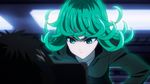  1girl animated animated_gif green_eyes green_hair one-punch_man psychic solo tatsumaki 