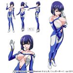  1girl ass blue_hair breasts butt_crack large_breasts reiko_kanna star_jewel 