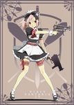  :q apron belt blush bow bowtie dual_wielding full_body gun h&amp;k_mp5k hair_bow headband heart heckler_&amp;_koch holding holster horns kl knife legs maid maid_headdress male_focus miniskirt otoko_no_ko outstretched_arm pink_hair pixiv_fantasia pixiv_fantasia_4 pointy_ears puffy_sleeves red_eyes ribbon short_hair skirt socks solo submachine_gun thigh_holster thigh_strap tongue tongue_out weapon 