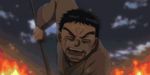  animated animated_gif black_hair hakumen_no_mono monster ushio_to_tora 