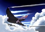  aircraft buncha_to_imon cloud clouds gaw_(gundam) gundam mobile_suit_gundam 