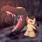  ass from_behind looking_back mawile naughty_face open_mouth pokemon pokemon_(game) pokemon_rse red_eyes saliva teeth tsukakuro 