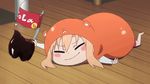  1girl animated animated_gif chibi coke doma_umaru hamster_costume himouto!_umaru-chan hood 