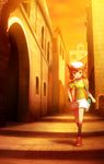  bag brown_eyes brown_hair building cityscape handbag hat holding kanon_(pokemon) pokemon pokemon_(anime) ribero short_hair sky 