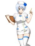  1girl breasts fairy_tail large_breasts nurse nurse_cap smile thighhighs uniform yukino_aguria 