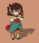  1girl ajna_(indivisible) brown_eyes brown_hair dark_skin indivisible tagme 