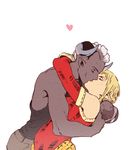  2girls 2gold amputee dragon_age dragon_age:_inquisition elf eyes_closed freckles grey_skin heart horns inquisitor_(dragon_age) kiss multiple_girls pointy_ears sera_(dragon_age) sleeveless spoilers toned yuri 