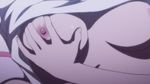  1girl animated animated_gif barefoot blush bouncing_breasts breast_grab breasts erect_nipples eyes_closed grabbing large_breasts masturbation moaning nipples orgasm red_hair subtitled sweat tokonome_mamori valkyrie_drive valkyrie_drive_-mermaid- 