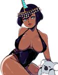  1girl animal blue_eyes breasts d-ryuu dark_skin eliza_(skullgirls) koala large_breasts skullgirls xryuu 