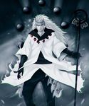  1boy dress gown long_hair naruto solo uchiha_madara white_hair 