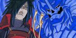  1boy armor black_hair long_hair male_focus naruto susanoo tagme uchiha_madara 