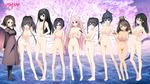  6+girls artist_request barefoot black_hair blue_eyes blush breasts brown_hair character_request dress feet full_body game_cg glasses green_eyes hair_ornament kokoro_rista! large_breasts lineup long_hair looking_at_viewer multiple_girls navel nude open_mouth pink_eyes pink_hair pubic_hair purple_eyes shoes short_hair small_breasts smile standing 