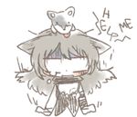  1girl black_hair blake_belladonna cat_ears dog rapop rwby scared tears zwei_(rwby) 