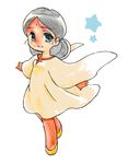  1girl chibi dark_skin female gundam lalah_sune mobile_suit_gundam solo star ya-ma 