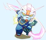  chibi dual_wielding gundam gundam_cross_dimension_0079 heart kikaisoukou mecha mobile_suit_gundam pixie_gundam weapon 