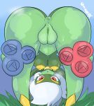  anus areola bent_over breasts butt cloroxformius_(artist) female green_pussy hanging_breasts nintendo nipples outside pok&eacute;mon pok&eacute;mon_(species) presenting presenting_anus presenting_pussy pussy red_eyes roserade sweat video_games yellow_nipples 