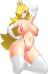  1girl blonde_hair blue_eyes breasts female large_breasts looking_at_viewer maniacpaint photoshop plump rosetta_(mario) sagging_breasts sling_bikini solo super_mario_bros. thick_thighs 