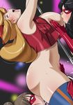  3girls ass bottomless breast_sucking breasts character_request cowboy_hat cum cunnilingus female game_cg hat hikawadou large_breasts long_hair mask melissa_claire multiple_girls nipples no_bra nude oral orgasm pole pole_dancing saliva shiny_skin sweat threesome tongue tongue_out yu-gi-oh! yuri yuu-gi-ou_arc-v 
