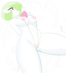  1girl breasts female gardevoir hoshime large_breasts nintendo pokemon pussy sketch solo swimsuit 