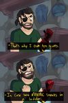  1boy beard brown_hair eyepatch facial_hair gravity_falls metal_gear_solid_v parody scar solo stitches venom_snake 