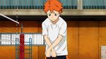  1boy 1girl animated animated_gif blush embarrassed haikyuu!! hinata_shouyou orange_hair surprised yachi_hitoka 