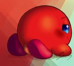  1boy anus ass bending_forward blue_eyes blush from_behind half-closed_eyes kirby kirby_(series) male_focus nintendo no_humans penis smile solo uncensored 