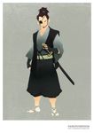  1boy eyepatch male_focus samurai_champloo scabbard solo umanosuke 