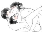  3boys anal azumane_asahi blush haikyuu!! kageyama_tobio kiss male_focus multiple_boys nishinoya_yuu size_difference tagme yaoi 