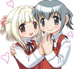  bad_id bad_pixiv_id half_updo heart hidamari_sketch multiple_girls nazuna nori school_uniform umeboshitora yuri 