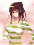  bad_id bad_pixiv_id black_hair dress glasses nico_robin one_piece one_piece:_strong_world purple_eyes shirt striped striped_shirt sweater sweater_dress towa1 