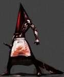  arugeri blood great_knife helmet male_focus muscle pyramid_head silent_hill silent_hill_(movie) silent_hill_2 solo sword weapon 
