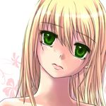  blonde_hair green_eyes jamrin long_hair original sad solo tears 