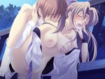  1girl blush breast_grab breasts censored dear_my_friend eyes_closed game_cg grabbing open_mouth 