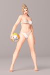  3d bare_shoulders blonde_hair blue_eyes breasts cleavage dead_or_alive dead_or_alive_5 female full_body large_breasts looking_at_viewer nail_polish navel ninja_gaiden rachel_(ninja_gaiden) red_nails solo standing swimsuit x2gon 