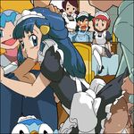  ash bloggerman fellatio hikari_(pokemon) maid oral piplup pokemon satoshi_(pokemon) sweat 