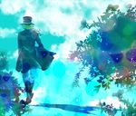  1boy back hat jacket male_focus one_piece sabo_(one_piece) solo top_hat 