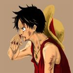  blood hat injury male_focus monkey_d_luffy one_piece solo stampede_string straw_hat 