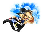  3boys brothers flag monkey_d_luffy multiple_boys one_piece portgas_d_ace sabo_(one_piece) siblings trio younger 