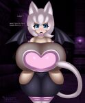 absurd_res animal_humanoid bat_wings big_breasts blue_eyes blush bottom_heavy breasts cat_boy cleavage cleavage_cutout cleavage_overflow clothed clothing cosplay curvy_figure digital_drawing_(artwork) digital_media_(artwork) domestic_cat dungeon embarrassed fan_character felid feline felis hair hi_res hourglass_figure huge_breasts huge_thighs humanoid joshua_fireseed_(catboy) mammal membrane_(anatomy) membranous_wings nirriti revealing_clothes rouge_the_bat_outfit shaded short_hair signature solo spandex spandex_clothing thick_thighs tight_clothing top_heavy trans_(lore) translucent translucent_clothing white_hair wide_hips wings