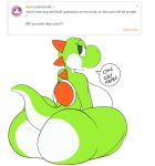  2019 anthro aronhilistix big_butt breasts butt digital_media_(artwork) female green_yoshi looking_at_viewer mammal mario_bros nintendo nude reptile scalie smile solo video_games yoshi 